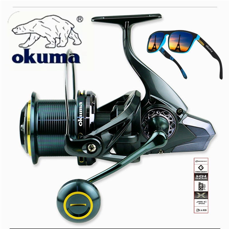 Daiwa Reel Bg - Рыболовная катушка OKUMA 9000-14000, металлическая, для